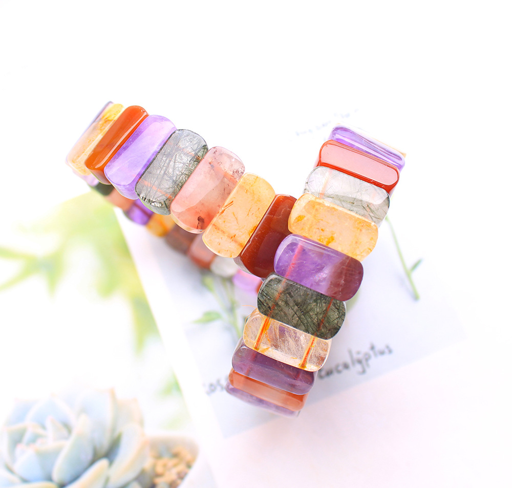 Crystal Bead Mix - Campuran Alami Berbeda Emas Hijau Kuarsa