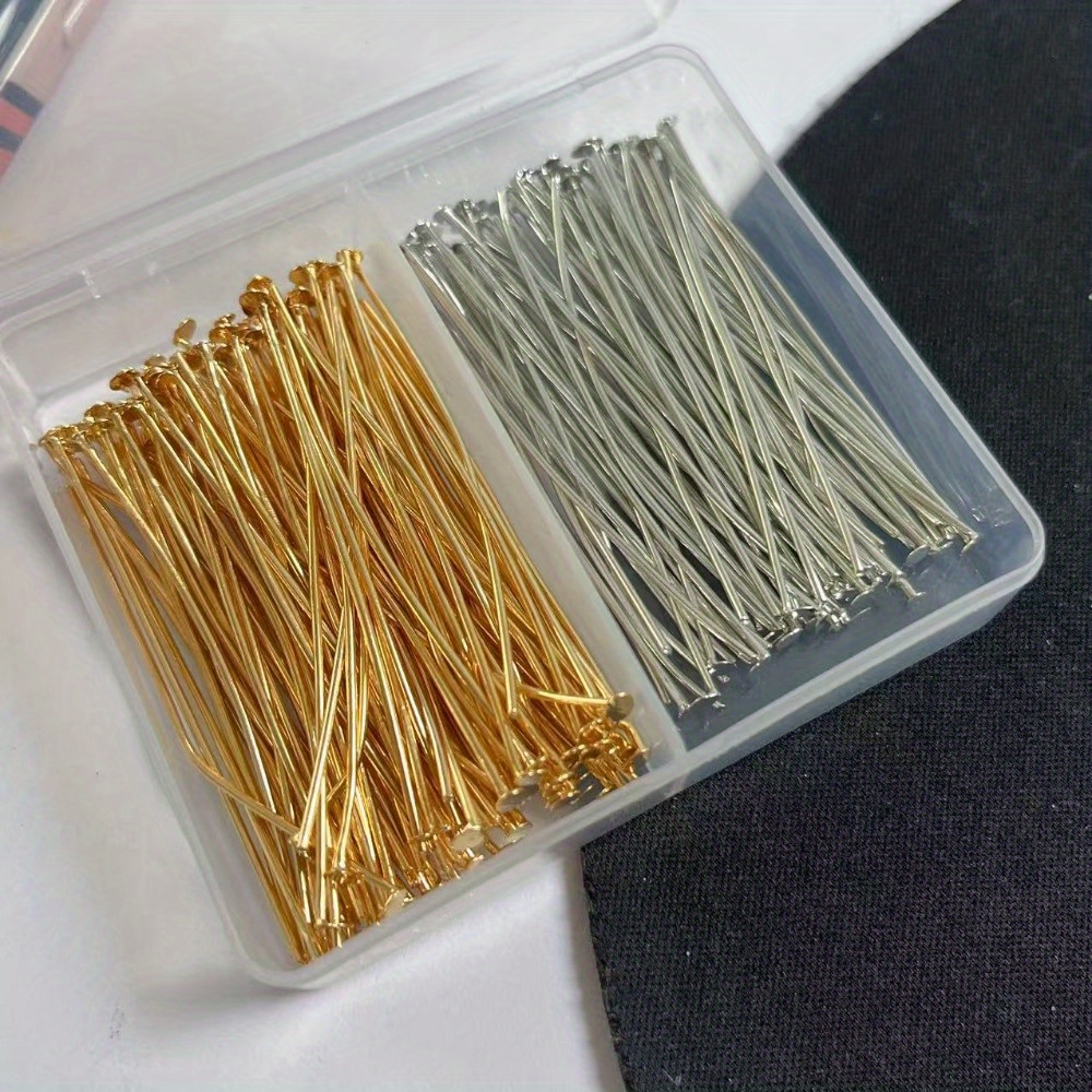 Jewelry Making Box - 200 Buah Jarum Berkepala Besi 30/40/50Mm