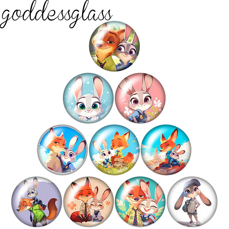 Jewelry Making For Couples - Foto Kartun Pasangan Judy&Nick, Cabochon Kaca