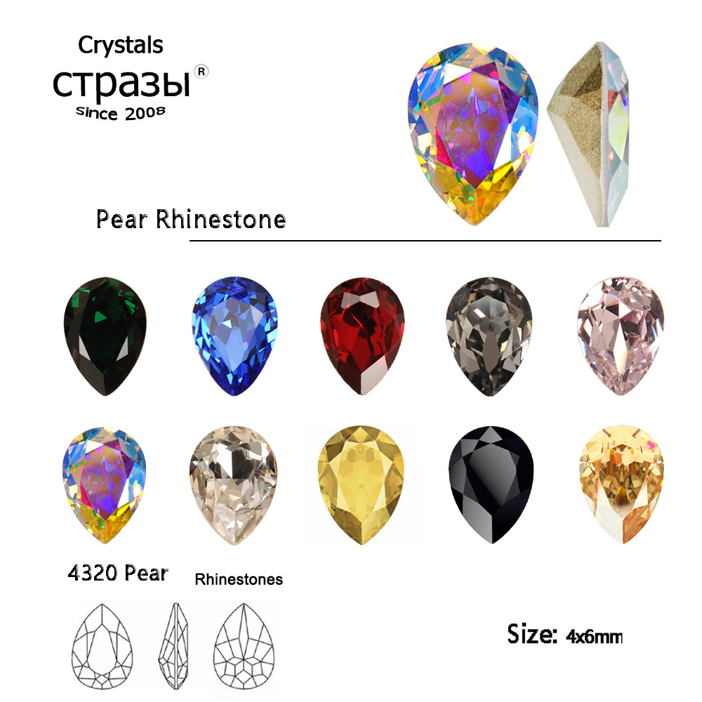 Crystal Bead Mix - 10 Buah 4X6Mm Batu Kuku Berlian