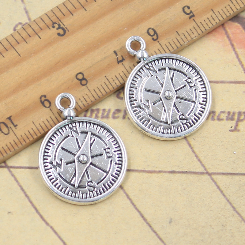 Jewelry Making Guide - 10 Buah Jimat Panduan Kompas 27X20Mm