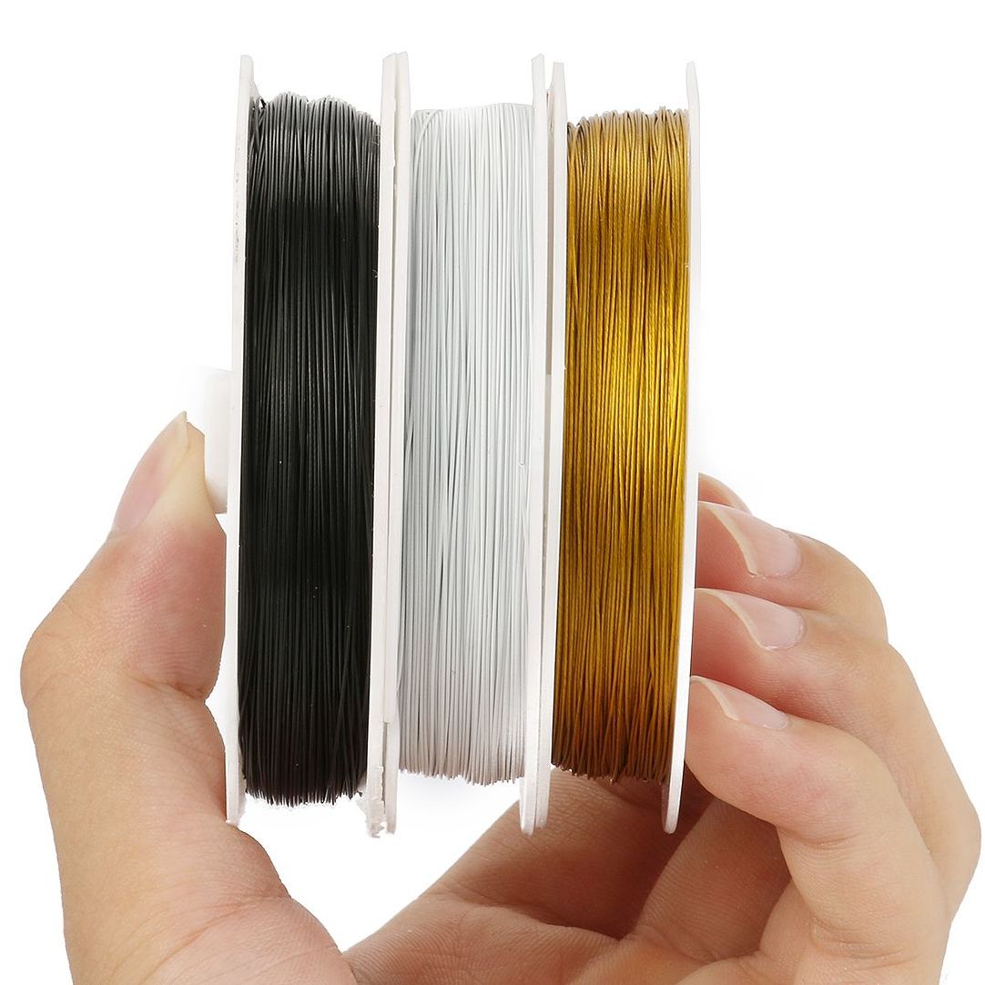 Crystal Bead Mix - 1 Rol/Lot 0.35/0.38/0.45Mm Tahan Garis Kuat