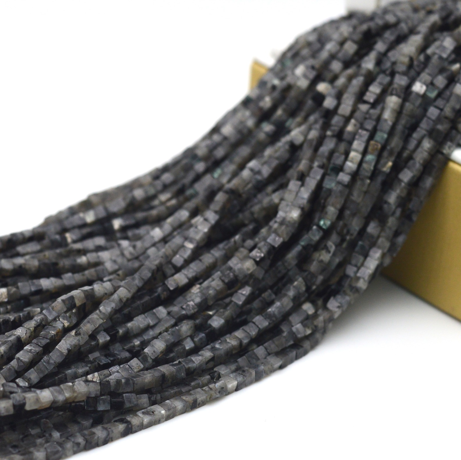Jewelry Making Store - 2Mm 4Mm Labradorite Abu-abu Alami Manik-manik