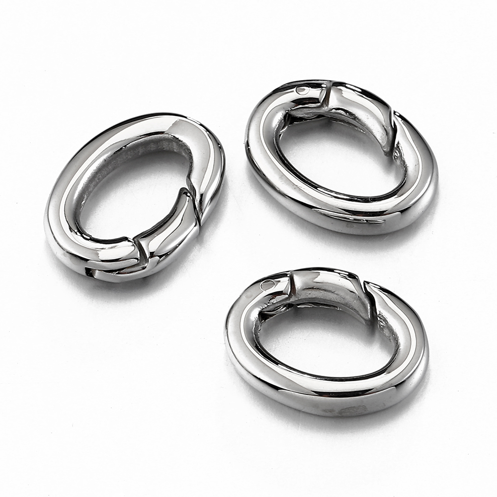 Jewelry Making Rings - 2 Buah/1 Buah Konektor Oval Gesper