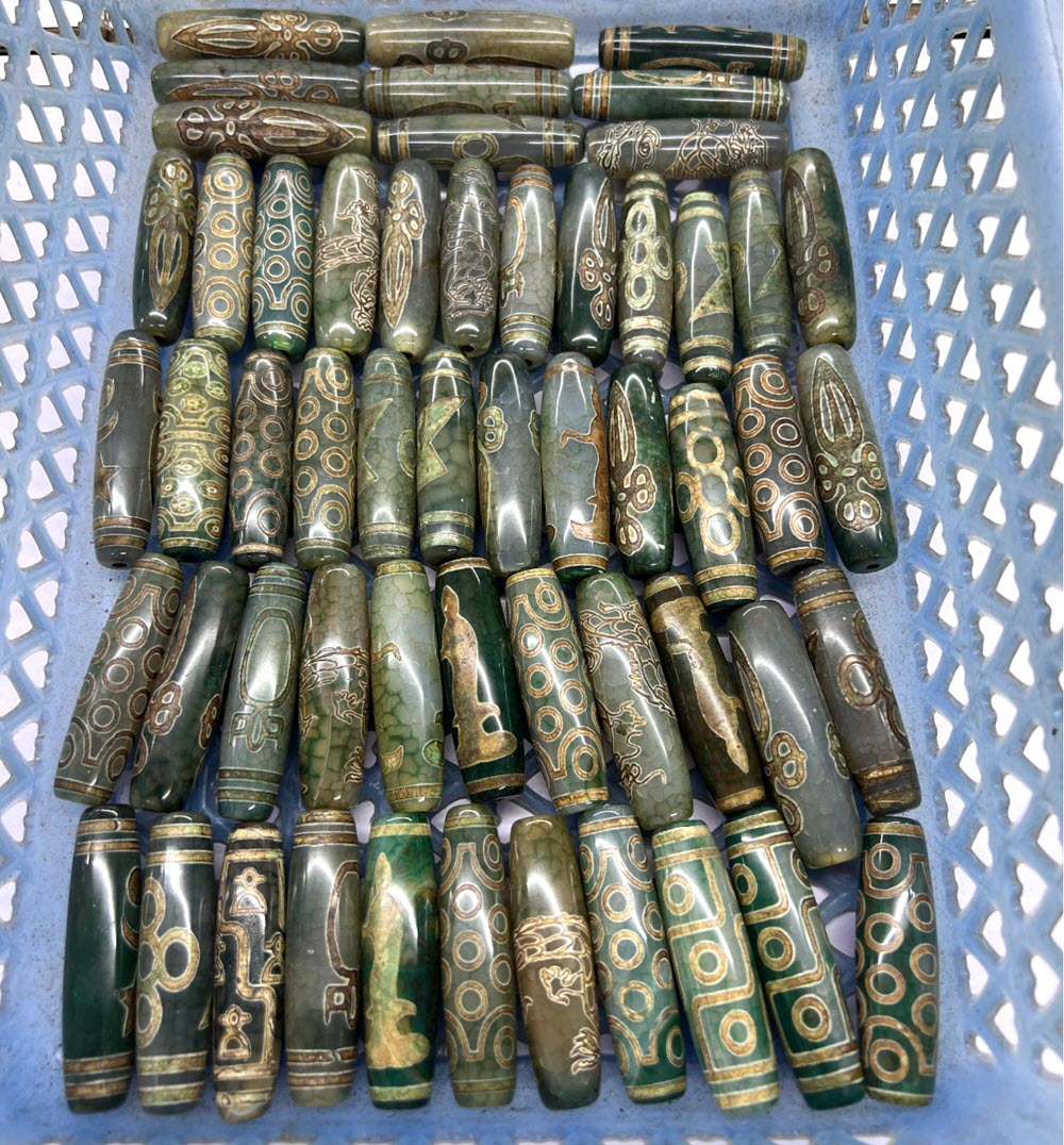 60Mm Manik Dzi Tibentan Hijau  - Jewelry Making Store ulasan dan harga