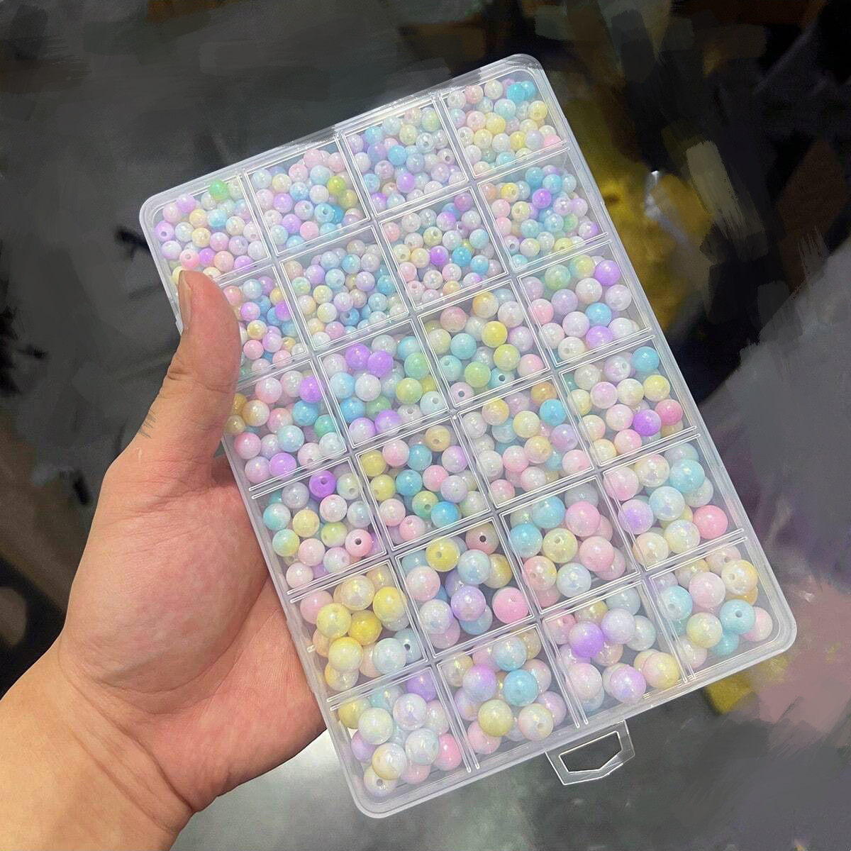 800pcs/24 kotak set manik-mani - Jewelry Making Box ulasan dan harga