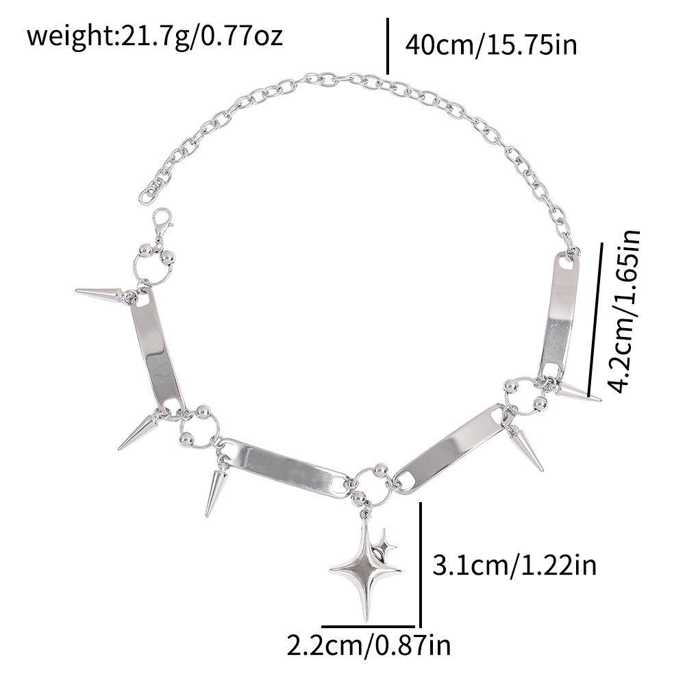 Kalung Punk Star Riveted, Perh - Jewelry Making Rings ulasan dan harga