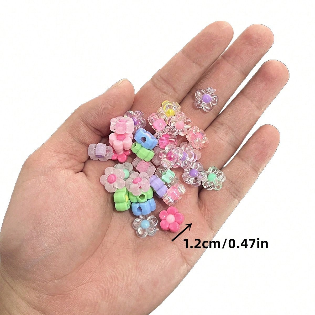 Manik-manik Akrilik Bunga 12mm - Jewelry Making For Couples ulasan dan harga