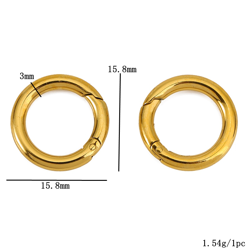 2 Buah Gesper Baja Tahan Karat - Jewelry Making Rings ulasan dan harga