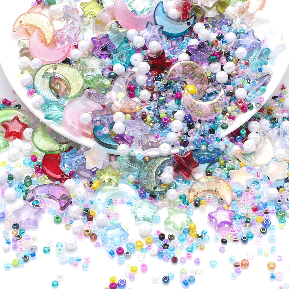 45G Campuran Manik-manik Kaca  - Crystal Bead Mix ulasan dan harga