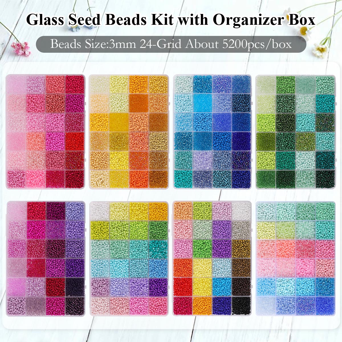 Kit 5200 Manik Kaca Seed Beads - Jewelry Making Course ulasan dan harga