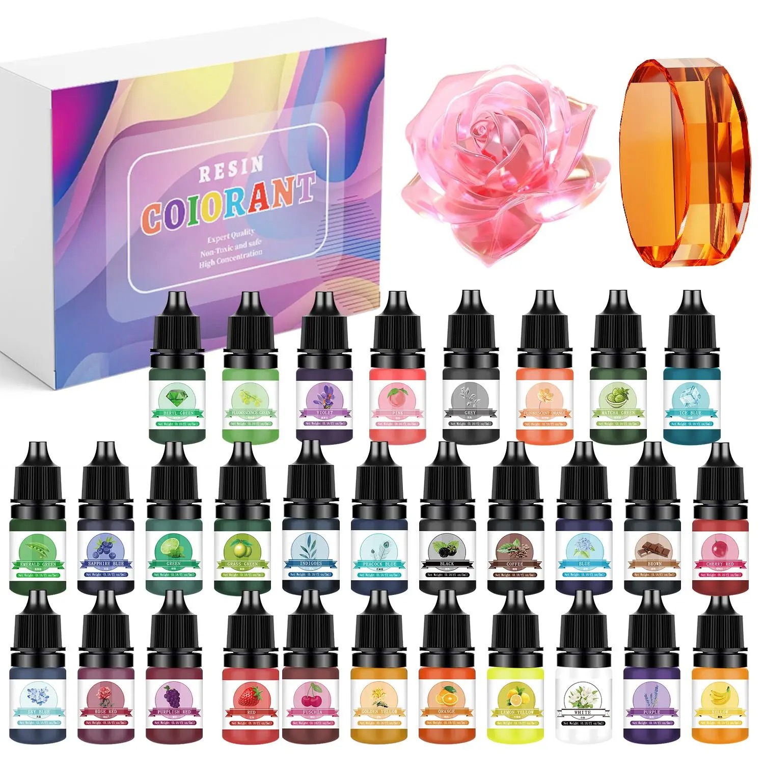 30 Warna 5ml Kit Pigmen Resin  - Jewelry Making Uv Resin Kit ulasan dan harga