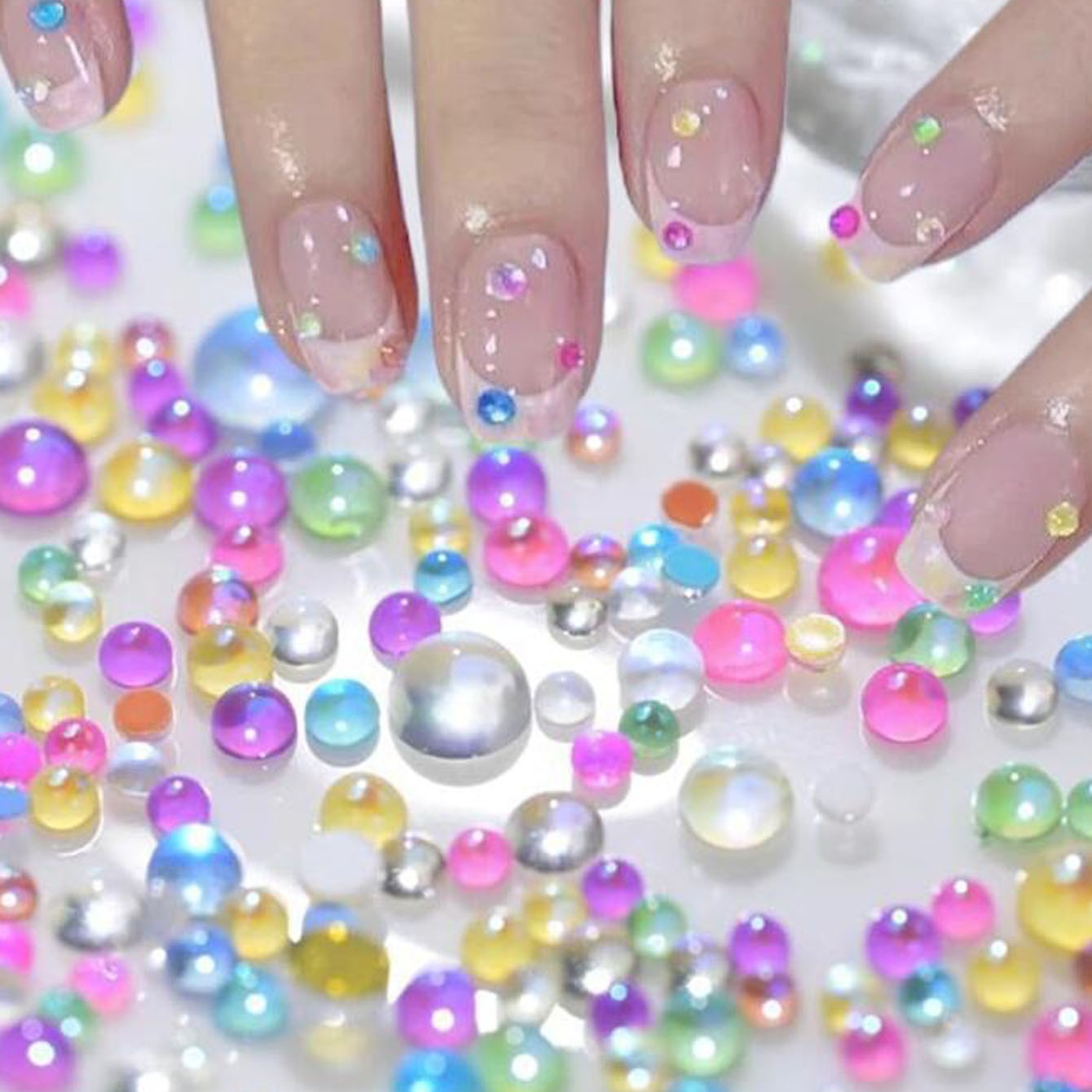 1 Kotak Warna Permen Ukuran Ca - Crystal Bead Mix ulasan dan harga
