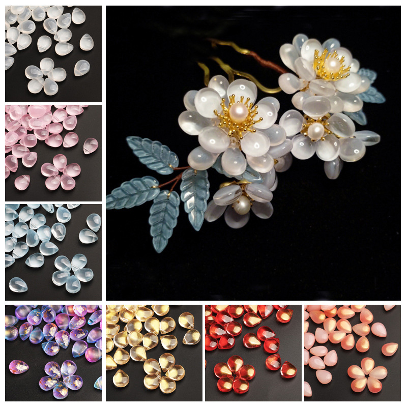 10 buah bentuk air mata datar  - Crystal Bead Mix ulasan dan harga