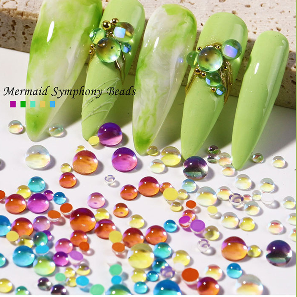 300 Buah Dekorasi Seni Kuku Ai - Crystal Bead Mix ulasan dan harga