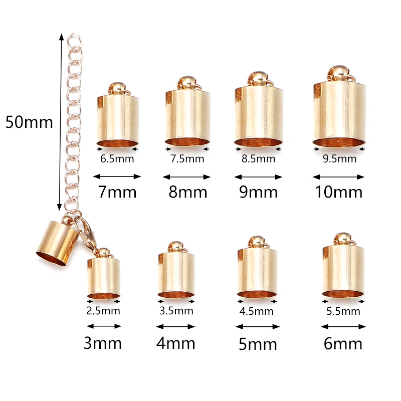 10Set Penutup Ujung Tali Kulit - Jewelry Making Designs ulasan dan harga
