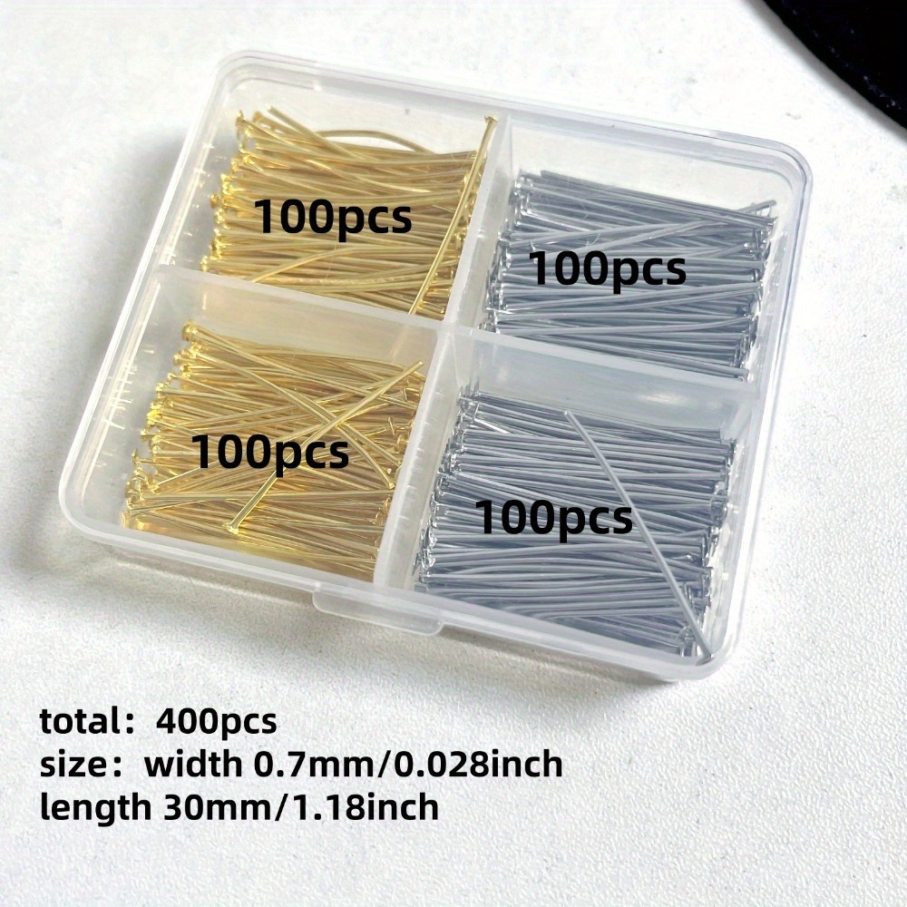400 Buah Pin Kepala Besi Campu - Jewelry Making Box ulasan dan harga
