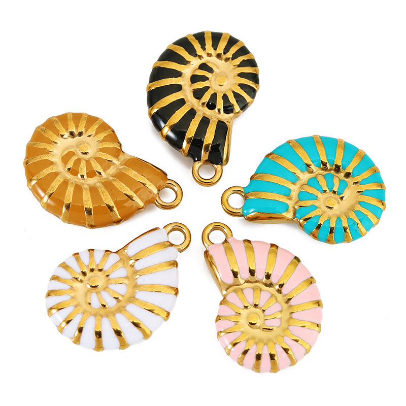 4 Buah Liontin Enamel Lapis Em - Jewelry Making Materials Wholesale ulasan dan harga