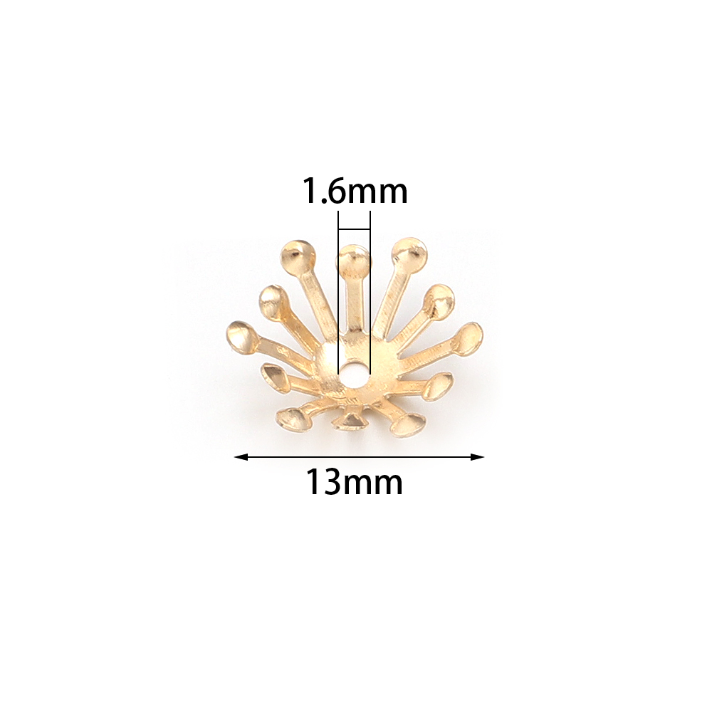 100Pcs Diameter 13MM Warna Ema - Jewelry Making Materials Wholesale ulasan dan harga