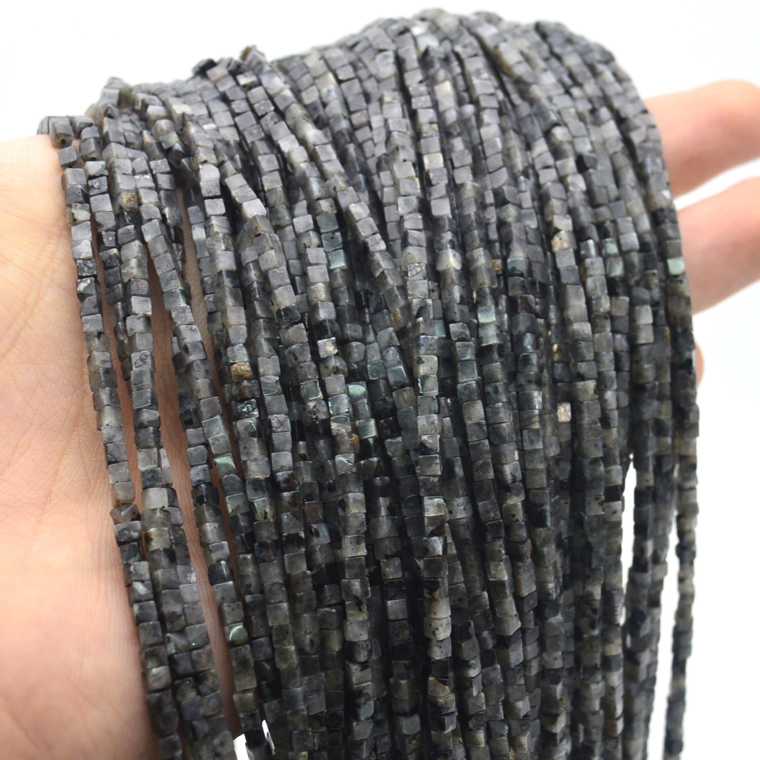2Mm 4Mm Labradorite Abu-abu Al - Jewelry Making Store ulasan dan harga