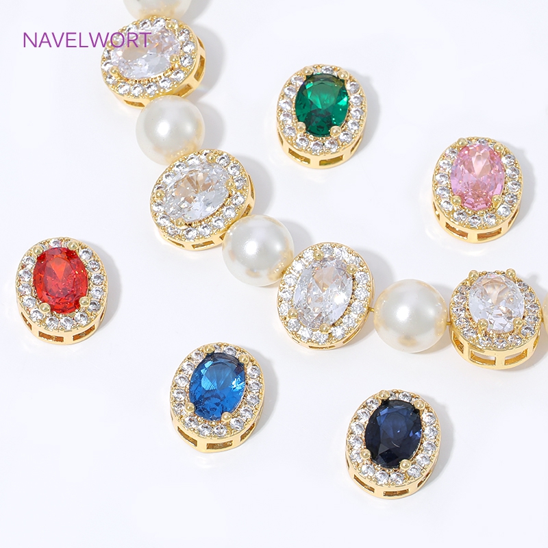 Manik-manik Oval Berlapis Emas - Jewelry Making Items ulasan dan harga