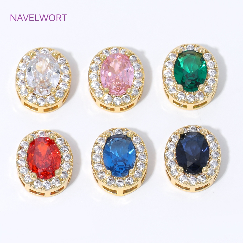 Manik-manik Oval Berlapis Emas - Jewelry Making Items ulasan dan harga