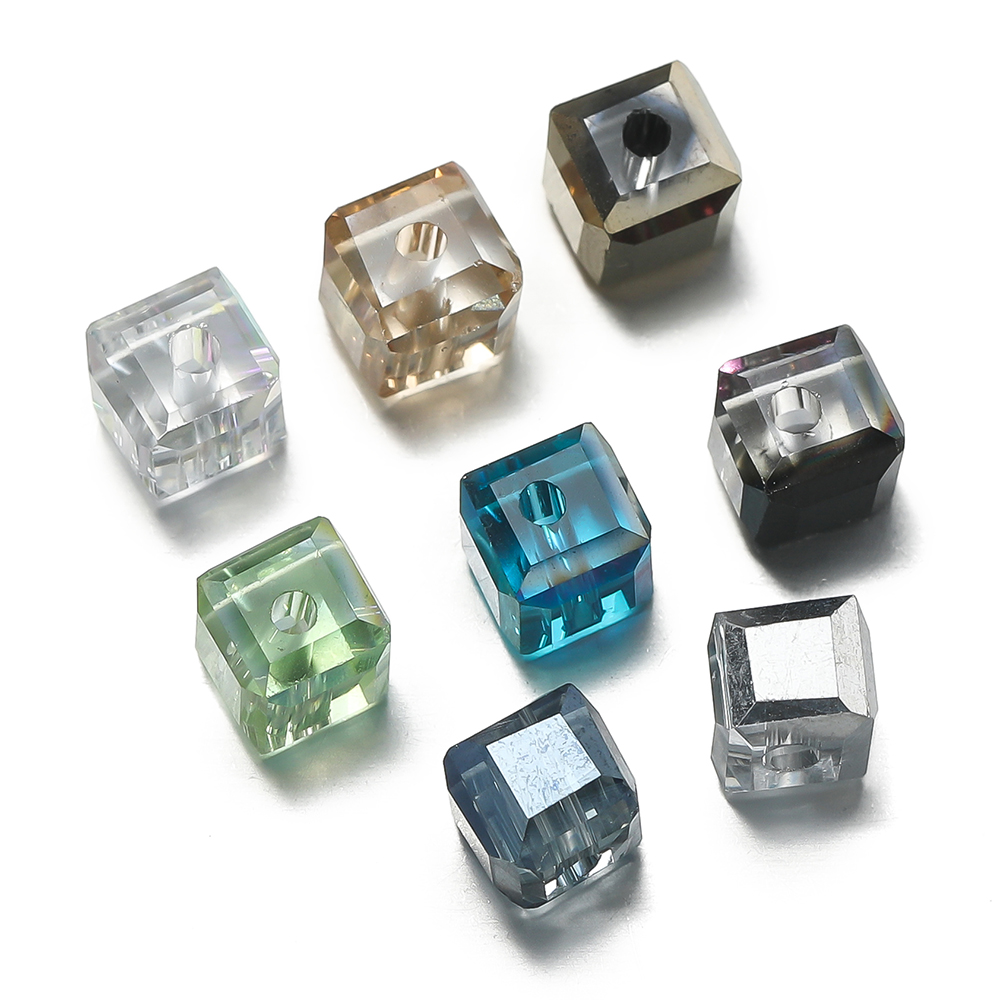 10pcs/lot Manik Kristal Perseg - Crystal Bead Mix ulasan dan harga