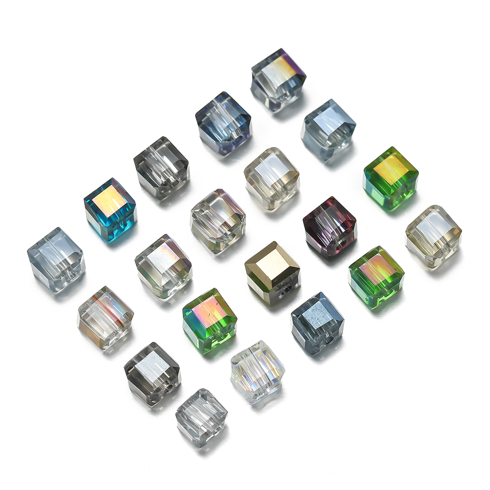 10pcs/lot Manik Kristal Perseg - Crystal Bead Mix ulasan dan harga