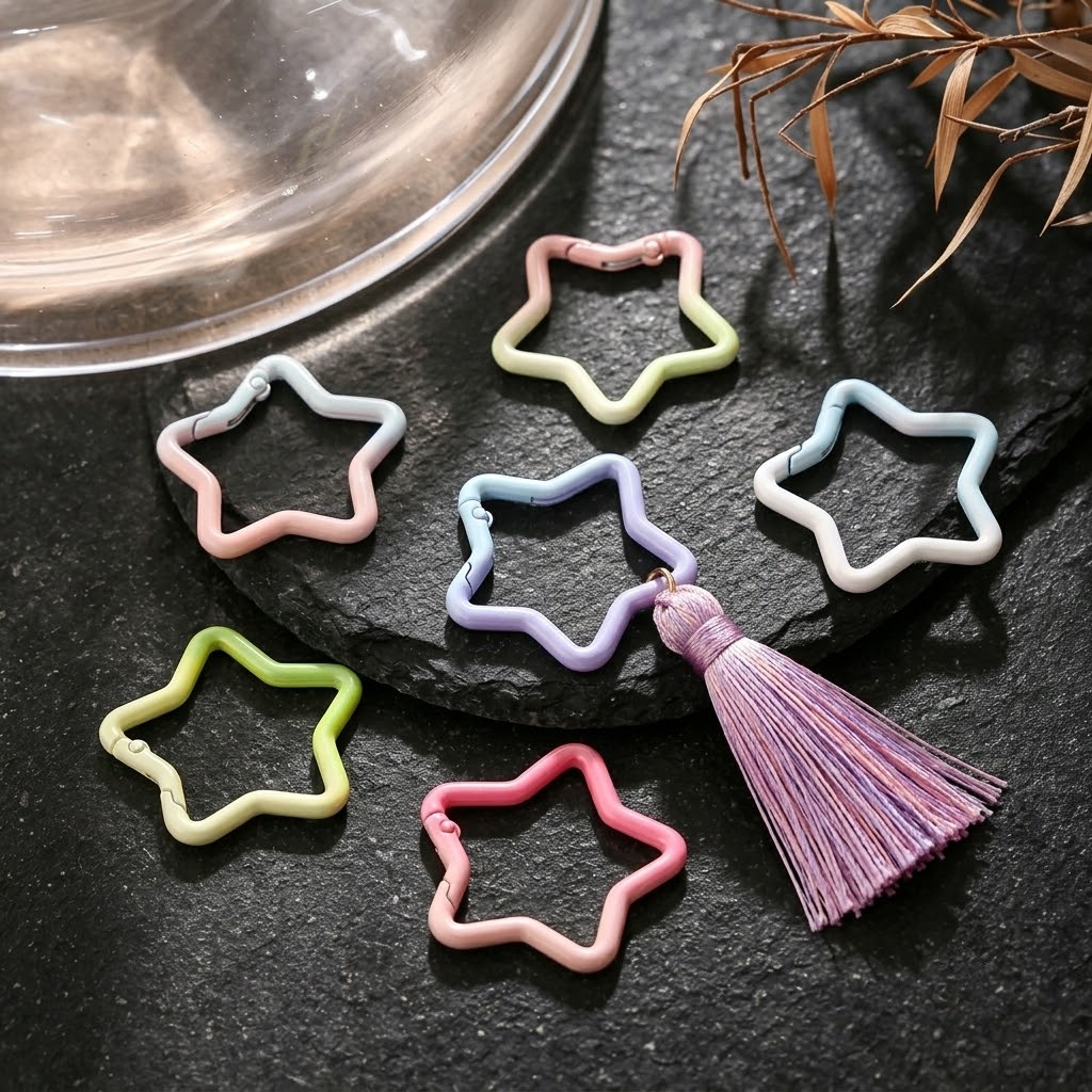 5 Buah Cincin Kunci Bentuk Bin - Jewelry Making Rings ulasan dan harga